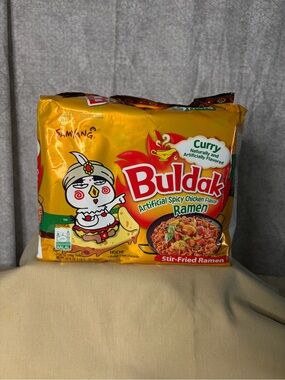 🌶5ct PACK BULDAK CURRY spicy chicken Stir Fry Korean ramen noodles